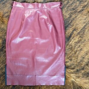 ⭐️ Faux Leather Pencil Skirt - Red/OxBlood | Size Large Office Chic Business